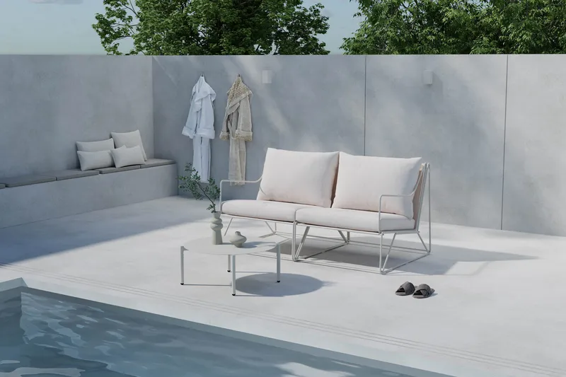 Usteryd Utesoffa 2-sits med Usteryd Soffbord - Beige - Utemöbler - Utegrupp - Loungegrupp