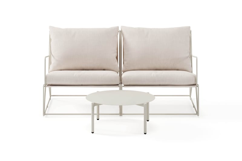 Usteryd Utesoffa 2-sits med Usteryd Soffbord - Beige - Utemöbler - Utegrupp - Loungegrupp