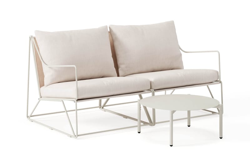 Usteryd Utesoffa 2-sits med Usteryd Soffbord - Beige - Utemöbler - Utegrupp - Loungegrupp