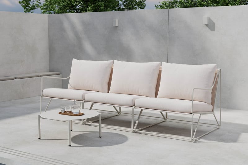 Usteryd Utesoffa 3-sits med Usteryd Soffbord - Beige - Utemöbler - Utegrupp - Loungegrupp