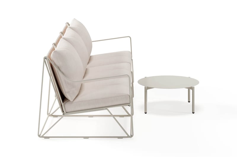 Usteryd Utesoffa 3-sits med Usteryd Soffbord - Beige - Utemöbler - Utegrupp - Loungegrupp