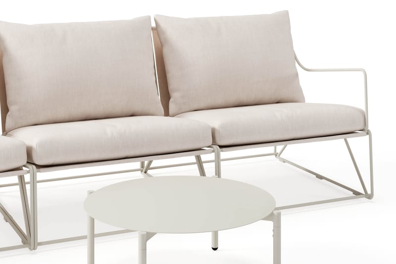 Usteryd Utesoffa 3-sits med Usteryd Soffbord - Beige - Utemöbler - Utegrupp - Loungegrupp