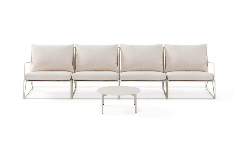 Usteryd Utesoffa 4-sits med Usteryd Soffbord - Beige - Utemöbler - Utegrupp - Loungegrupp