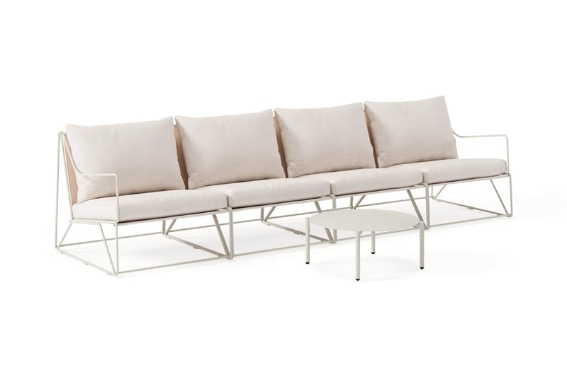 Usteryd Utesoffa 4-sits med Usteryd Soffbord - Beige - Utemöbler - Utegrupp - Loungegrupp