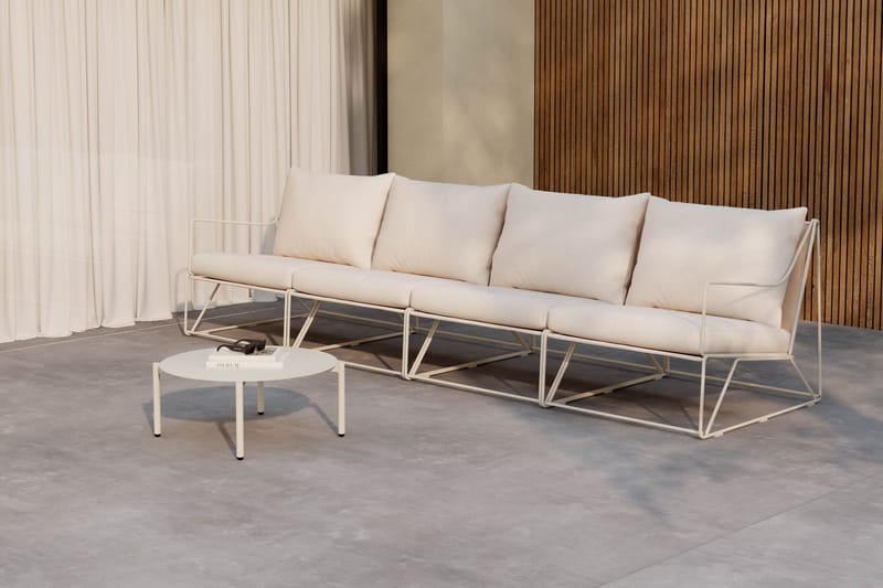 Usteryd Utesoffa 4-sits med Usteryd Soffbord - Beige - Utemöbler - Utegrupp - Loungegrupp