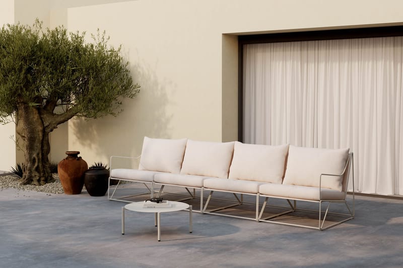 Usteryd Utesoffa 4-sits med Usteryd Soffbord - Beige - Utemöbler - Utegrupp - Loungegrupp