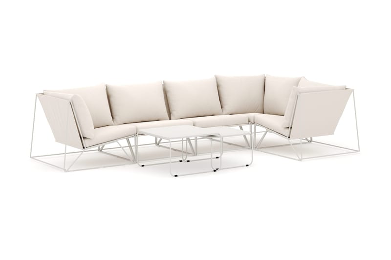 Usteryd utomhus hörnsoffa 5-sits vändbar - Beige/Beige - Utemöbler - Utegrupp - Loungegrupp