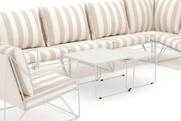 Usteryd utomhus hörnsoffa 7-sits vändbar med fåtölj - Beige/Striped - Utemöbler - Utegrupp - Loungegrupp
