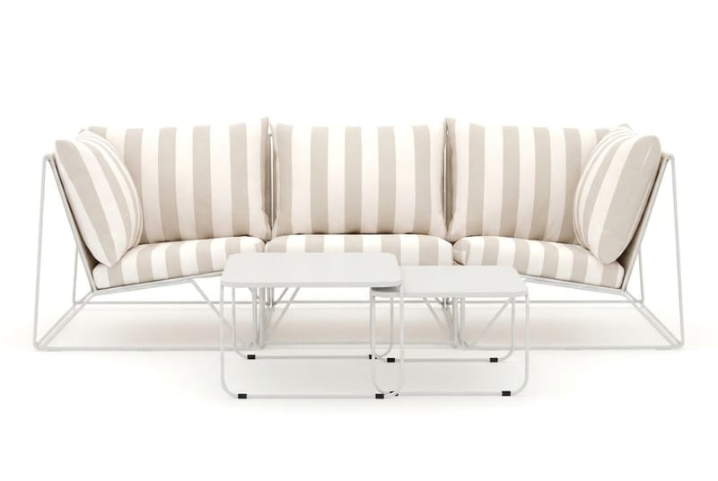 Usteryd utomhus rak 3-sits soffa - Beige/Striped - Utemöbler - Utegrupp - Loungegrupp