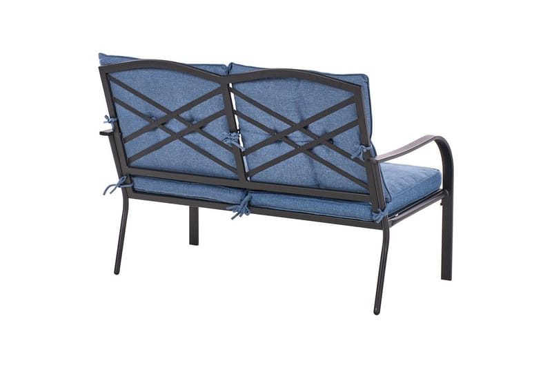 Utegrupp Mestrino - Blå, Svart - Utemöbler - Utegrupp - Loungegrupp