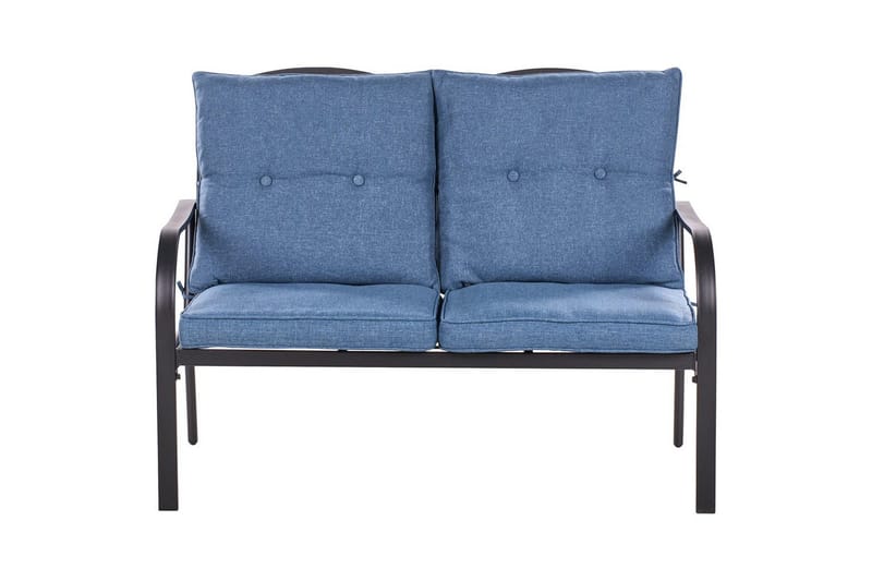 Utegrupp Mestrino - Blå, Svart - Utemöbler - Utegrupp - Loungegrupp