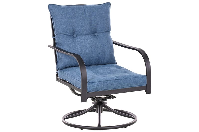 Utegrupp Mestrino - Blå, Svart - Utemöbler - Utegrupp - Loungegrupp