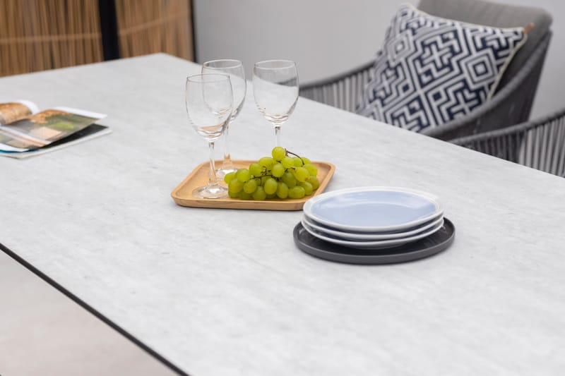 Utematsgrupp OPAL 220 & 6 fåtöljer - grå - Utemöbler - Utegrupp - Matgrupper utomhus