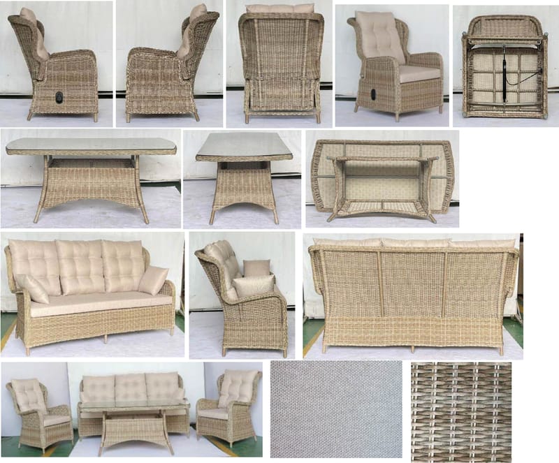 Utemöbelgrupp Orleans recliner-lounge - beige - Utemöbler - Utegrupp - Loungegrupp