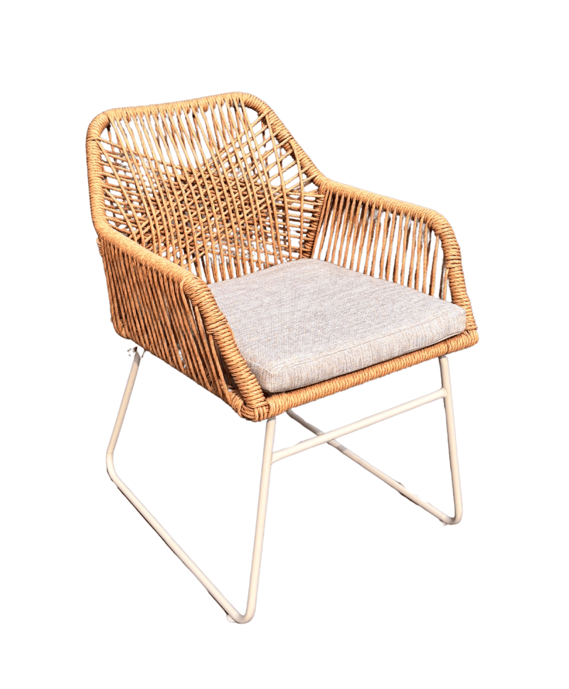 Utemöbelgrupp Palermo matgrupp 200 med 4 Seville karmstolar - grå/beige - Utemöbler - Utegrupp - Matgrupper utomhus