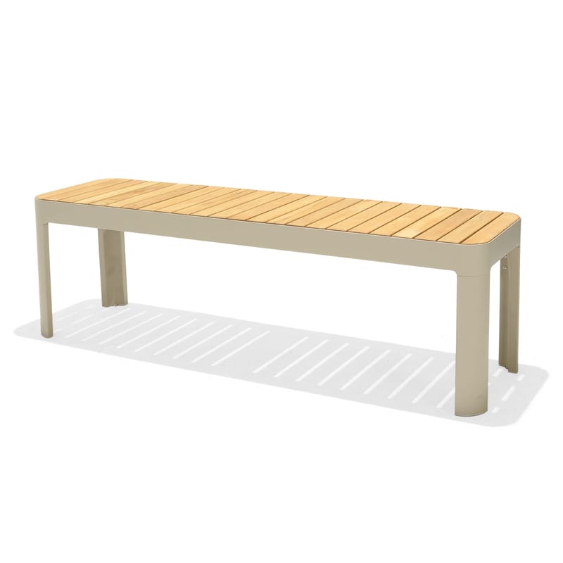 Utomhus balkongset Portals balkongbord + bänk 140 cm - beige/trä - Utemöbler - Utegrupp - Matgrupper utomhus