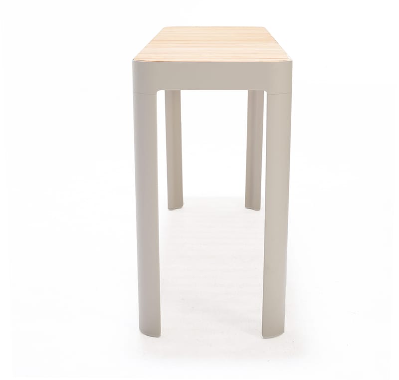 Utomhus balkongset Portals balkongbord + bänk 140 cm - beige/trä - Utemöbler - Utegrupp - Matgrupper utomhus