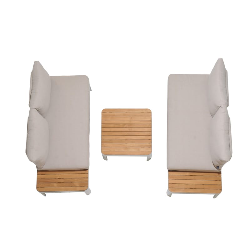 Utomhus modulset Portals 2x 2-sitssoffor + soffbord - korallsand - Utemöbler - Utegrupp - Loungegrupp