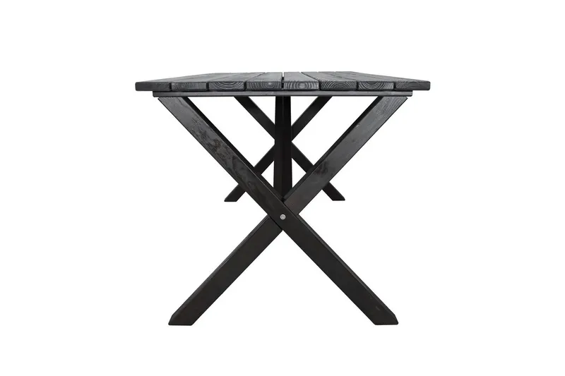 Utomhusmöbelgrupp 150 cm Bord & 4 Belize naturell stolar Svart - Svart - Utemöbler - Utegrupp - Matgrupper utomhus