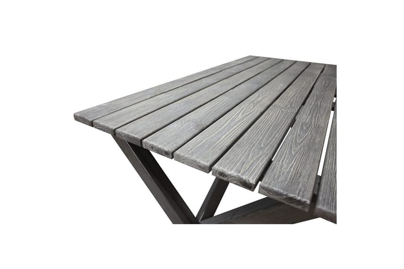 Utomhusmöbelgrupp 150 cm Bord & 4 Merida grå stolar Grå - Grå - Utemöbler - Utegrupp - Matgrupper utomhus