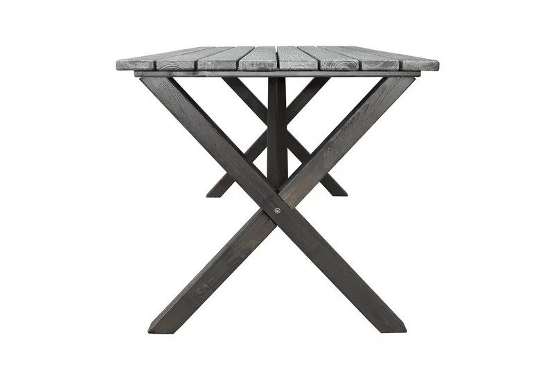 Utomhusmöbelgrupp 150 cm Bord & 4 Merida grå stolar Grå - Grå - Utemöbler - Utegrupp - Matgrupper utomhus