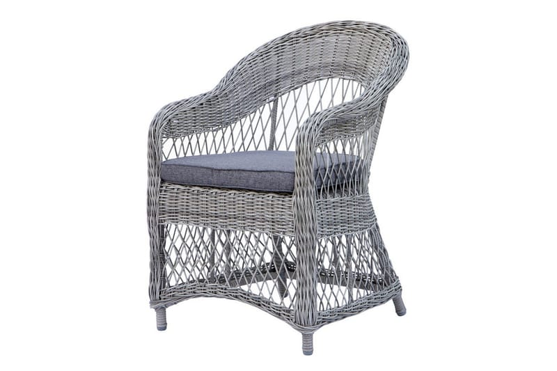 Utomhusmöbelgrupp 150 cm Bord & 4 Merida grå stolar Grå - Grå - Utemöbler - Utegrupp - Matgrupper utomhus