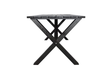 Utomhusmöbelgrupp 150 cm Bord & 4 Merida grå stolar Svart - Svart - Utemöbler - Utegrupp - Matgrupper utomhus