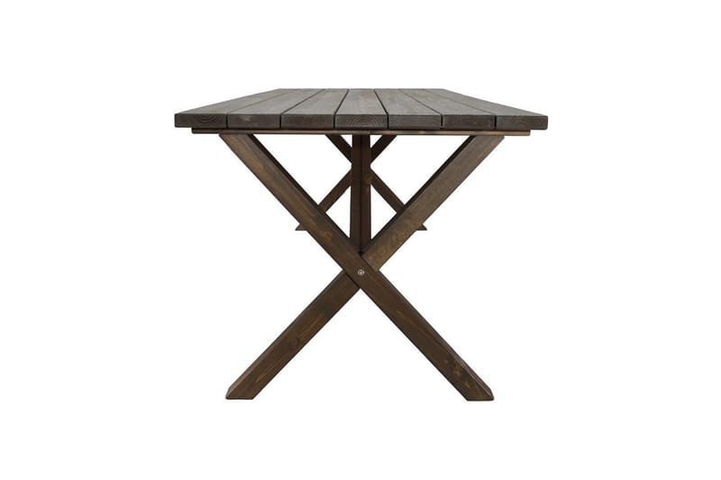 Utomhusmöbelgrupp 190 cm Bord & 6 Belize naturell stolar Brun - Brun - Utemöbler - Utegrupp - Matgrupper utomhus