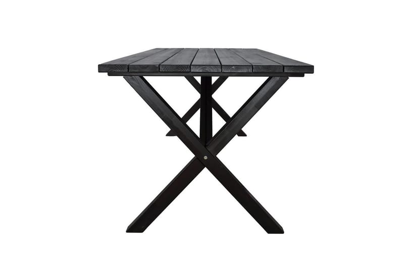 Utomhusmöbelgrupp 190 cm Bord & 6 Belize naturell stolar Svart - Svart - Utemöbler - Utegrupp - Matgrupper utomhus