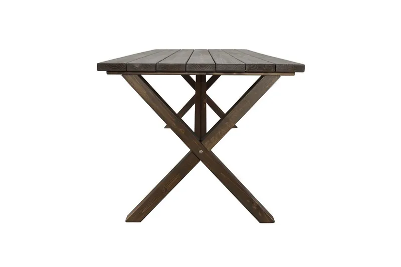 Utomhusmöbelgrupp 190 cm Bord & 6 Levanto grå stolar Brun - Brun - Utemöbler - Utegrupp - Matgrupper utomhus