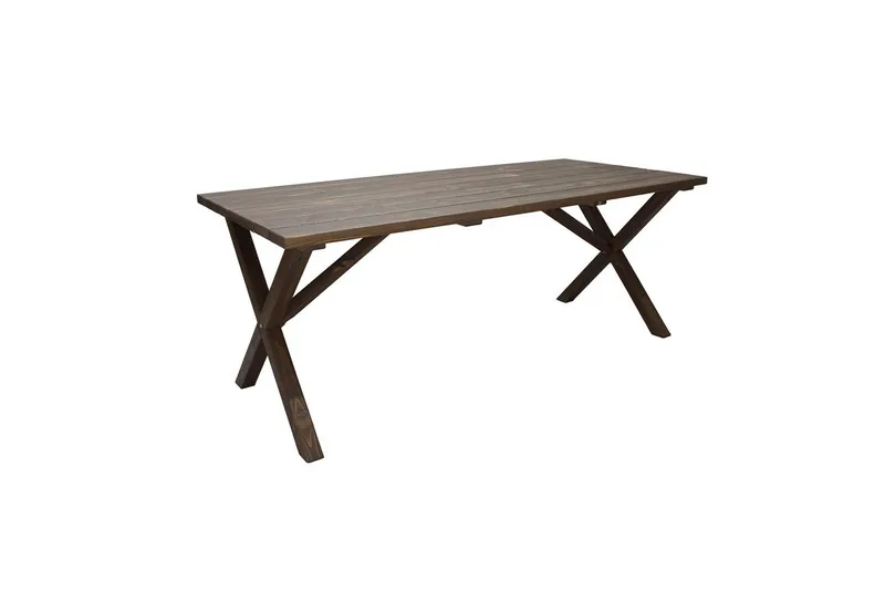 Utomhusmöbelgrupp 190 cm Bord & 6 Levanto grå stolar Brun - Brun - Utemöbler - Utegrupp - Matgrupper utomhus