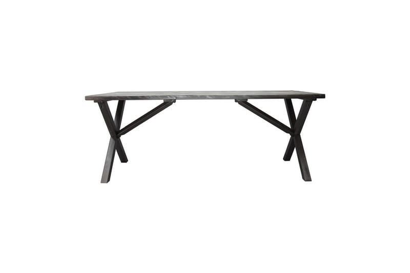 Utomhusmöbelgrupp 190 cm Bord & 6 Levanto grå stolar Grå - Grå - Utemöbler - Utegrupp - Matgrupper utomhus