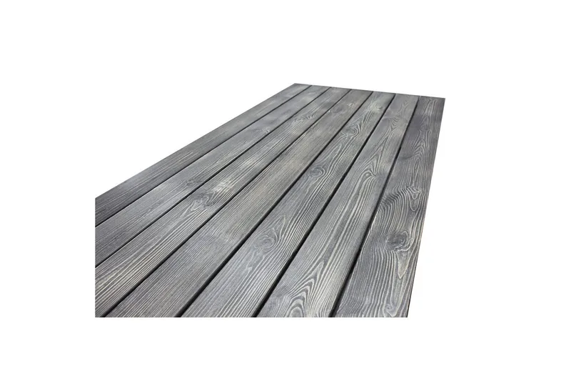 Utomhusmöbelgrupp 190 cm Bord & 6 Levanto grå stolar Grå - Grå - Utemöbler - Utegrupp - Matgrupper utomhus