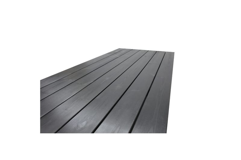 Utomhusmöbelgrupp 190 cm Bord & 6 Levanto grå stolar Svart - Svart - Utemöbler - Utegrupp - Matgrupper utomhus