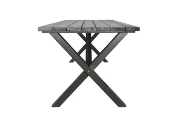 Utomhusmöbelgrupp 190 cm Bord & 6 Merida grå stolar Grå - Grå - Utemöbler - Utegrupp - Matgrupper utomhus
