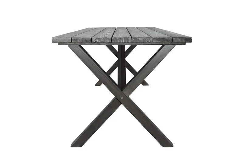 Utomhusmöbelgrupp 190 cm Bord & 6 Merida grå stolar Grå - Grå - Utemöbler - Utegrupp - Matgrupper utomhus