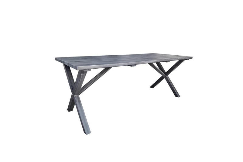 Utomhusmöbelgrupp 190 cm Bord & 6 Merida grå stolar Grå - Grå - Utemöbler - Utegrupp - Matgrupper utomhus
