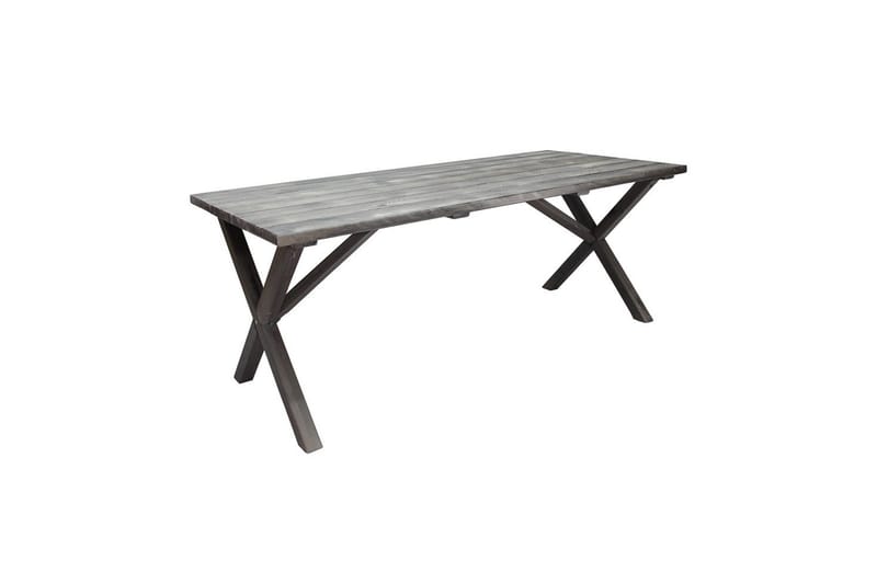 Utomhusmöbelgrupp 190 cm Bord & 6 Merida naturell stolar Grå - Grå - Utemöbler - Utegrupp - Matgrupper utomhus