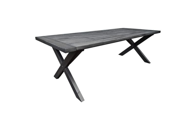 Utomhusmöbelgrupp 220 cm bord & 6 Belize grå stolar Grå - Grå - Utemöbler - Utegrupp - Matgrupper utomhus