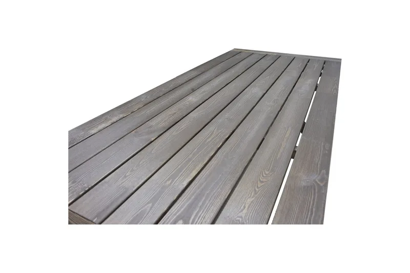 Utomhusmöbelgrupp 220 cm Bord & 6 Levanto grå stolar Brun - Brun - Utemöbler - Utegrupp - Matgrupper utomhus