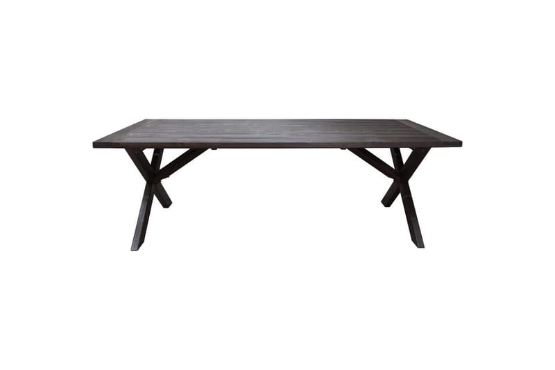 Utomhusmöbelgrupp 220 cm Bord & 6 Levanto grå stolar Brun - Brun - Utemöbler - Utegrupp - Matgrupper utomhus