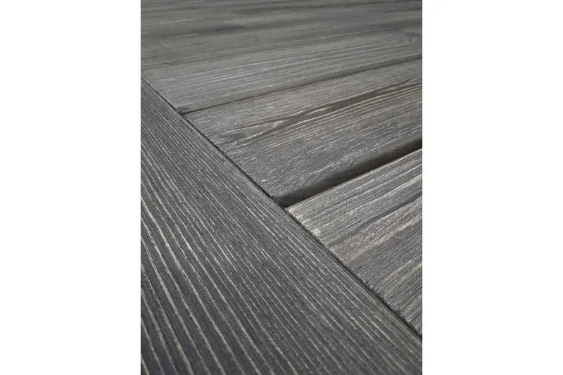 Utomhusmöbelgrupp 220 cm Bord & 6 Levanto grå stolar Grå, Grå