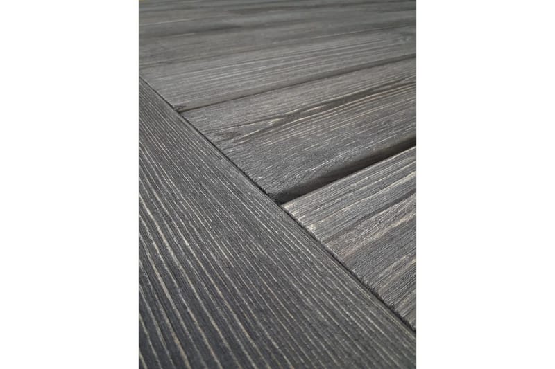 Utomhusmöbelgrupp 220 cm Bord & 6 Levanto grå stolar Grå - Grå - Utemöbler - Utegrupp - Matgrupper utomhus