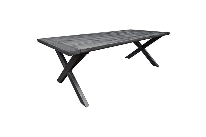 Utomhusmöbelgrupp 220 cm Bord & 6 Levanto grå stolar Grå - Grå - Utemöbler - Utegrupp - Matgrupper utomhus