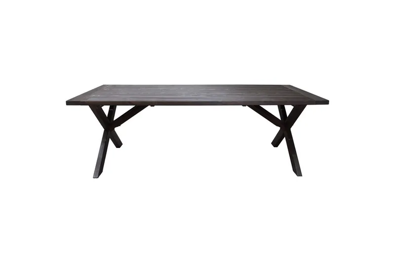 Utomhusmöbelgrupp 220 cm bord & 6 Merida grå stolar Brun - Brun - Utemöbler - Utegrupp - Matgrupper utomhus