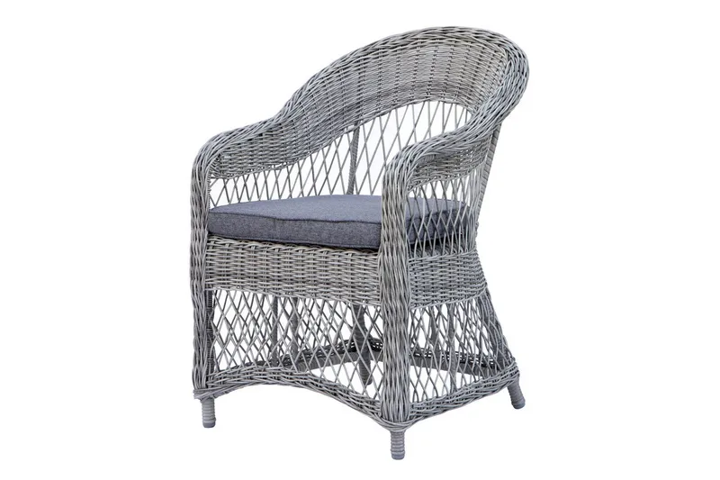 Utomhusmöbelgrupp 220 cm bord & 6 Merida grå stolar Brun - Brun - Utemöbler - Utegrupp - Matgrupper utomhus