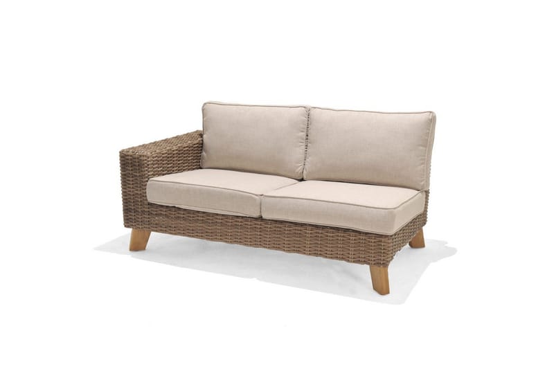 Utomhusmöbelgrupp Bahamas 2-sits & schäslong vänster soffbord 110 cm - Mörkgrå - Utemöbler - Utegrupp - Loungegrupp