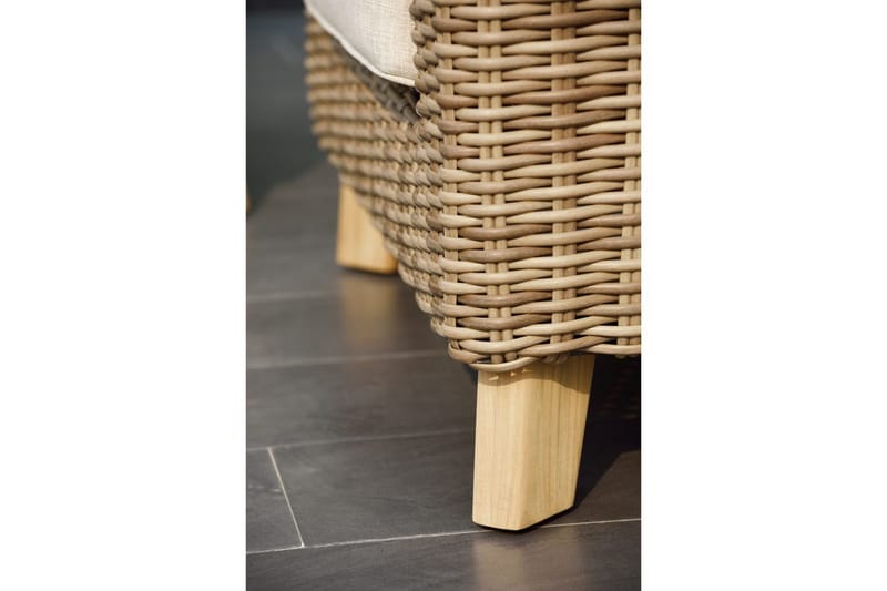 Utomhusmöbelgrupp Bahamas 2-sits & schäslong vänster soffbord 110 cm - Mörkgrå - Utemöbler - Utegrupp - Loungegrupp