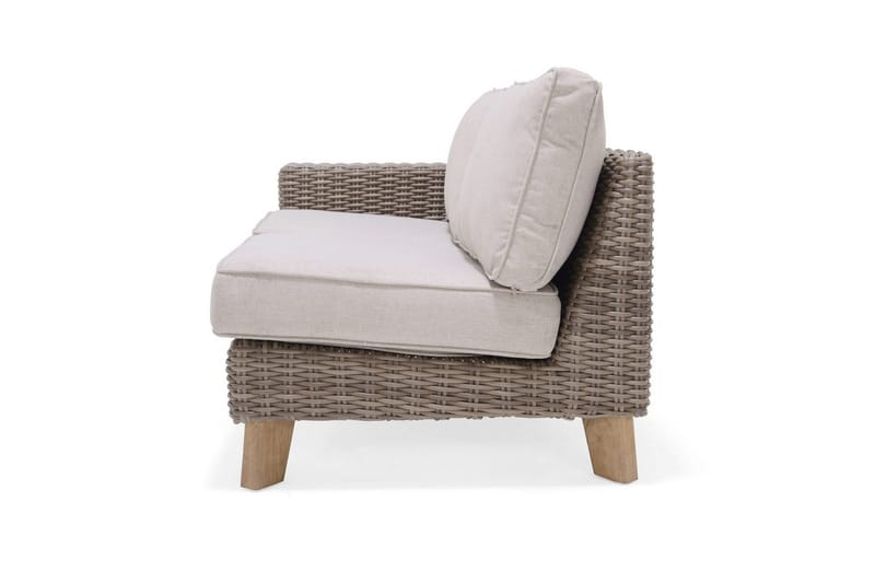 Utomhusmöbelgrupp Bahamas 2-sits & schäslong vänster soffbord 110 cm - Mörkgrå - Utemöbler - Utegrupp - Loungegrupp