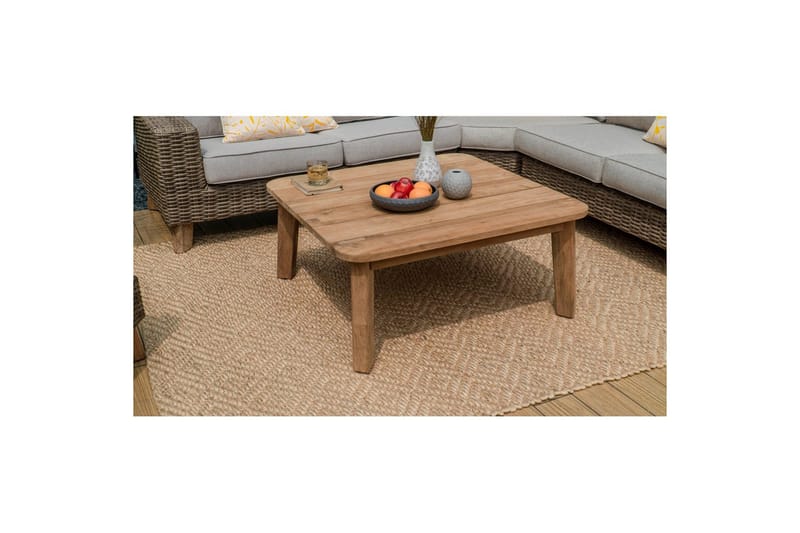 Utomhusmöbelgrupp Bahamas 2-sits vänster&höger & hörnstol & soffbord 100 cm - Mörkgrå - Utemöbler - Utegrupp - Loungegrupp